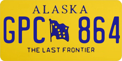 AK license plate GPC864