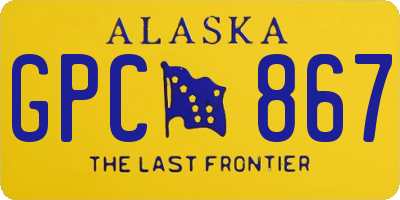 AK license plate GPC867