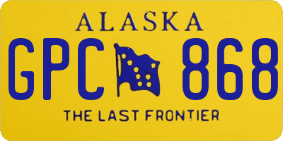 AK license plate GPC868