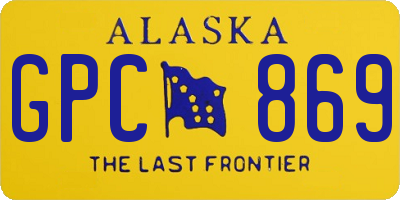 AK license plate GPC869