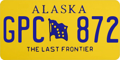 AK license plate GPC872