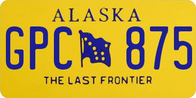 AK license plate GPC875