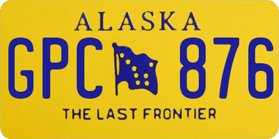 AK license plate GPC876