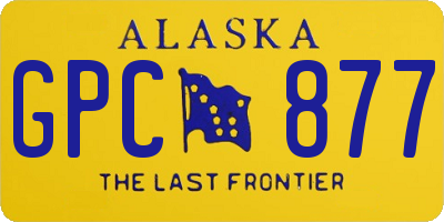 AK license plate GPC877