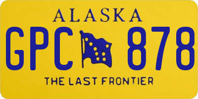 AK license plate GPC878