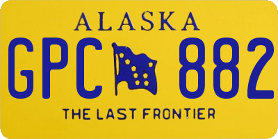 AK license plate GPC882