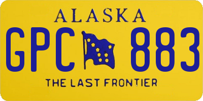 AK license plate GPC883