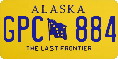 AK license plate GPC884