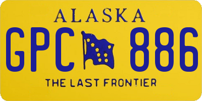 AK license plate GPC886