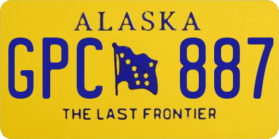AK license plate GPC887