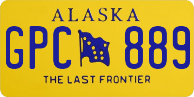 AK license plate GPC889