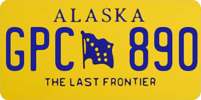 AK license plate GPC890