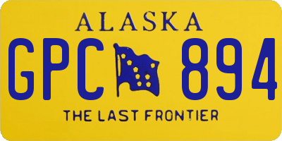 AK license plate GPC894