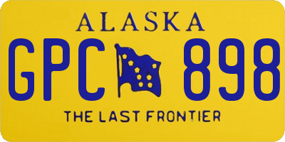 AK license plate GPC898