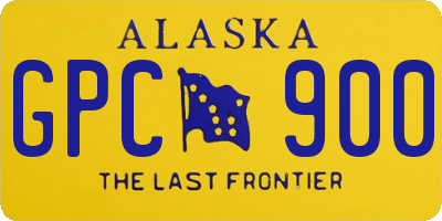 AK license plate GPC900