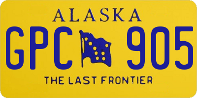 AK license plate GPC905