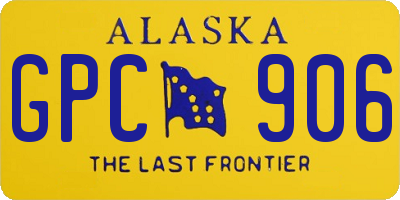 AK license plate GPC906