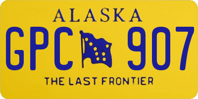 AK license plate GPC907