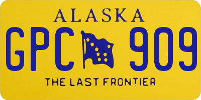 AK license plate GPC909