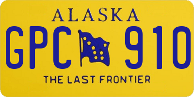 AK license plate GPC910