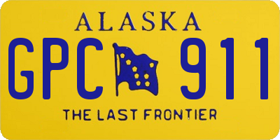 AK license plate GPC911