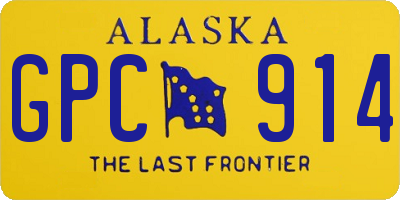 AK license plate GPC914