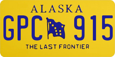 AK license plate GPC915