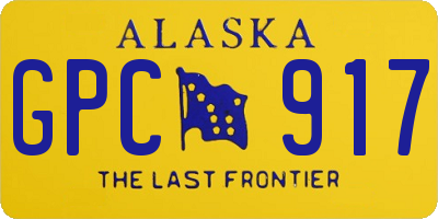 AK license plate GPC917