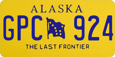 AK license plate GPC924