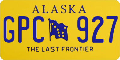 AK license plate GPC927