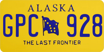 AK license plate GPC928