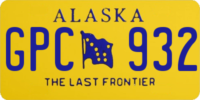 AK license plate GPC932