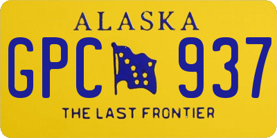 AK license plate GPC937