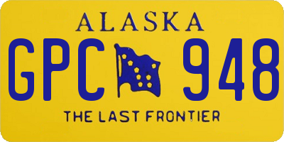 AK license plate GPC948