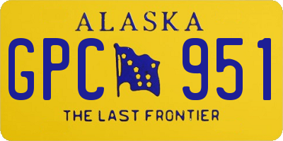 AK license plate GPC951