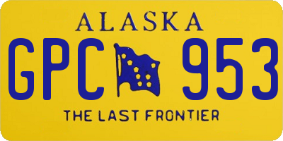 AK license plate GPC953