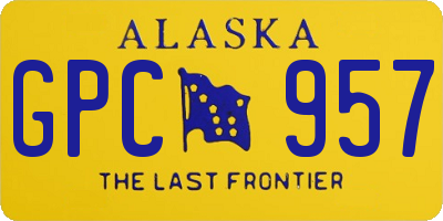 AK license plate GPC957