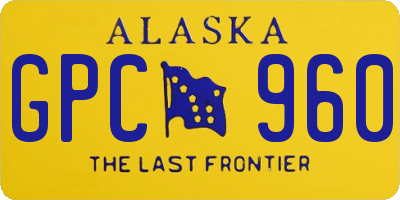 AK license plate GPC960
