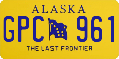 AK license plate GPC961