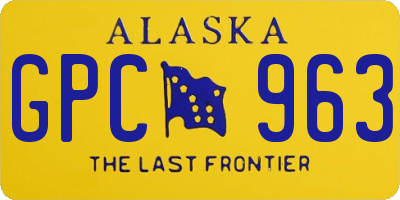 AK license plate GPC963