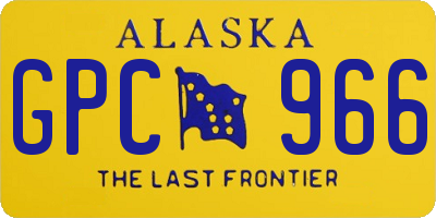 AK license plate GPC966