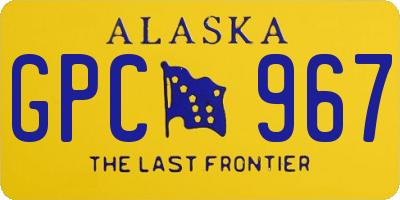 AK license plate GPC967