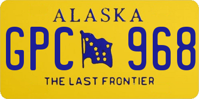 AK license plate GPC968