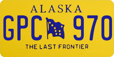 AK license plate GPC970