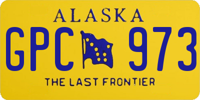 AK license plate GPC973