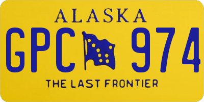 AK license plate GPC974