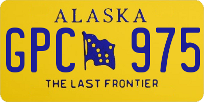 AK license plate GPC975