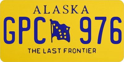 AK license plate GPC976