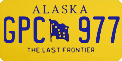 AK license plate GPC977