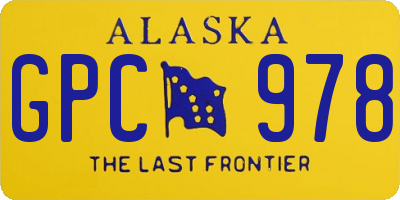 AK license plate GPC978